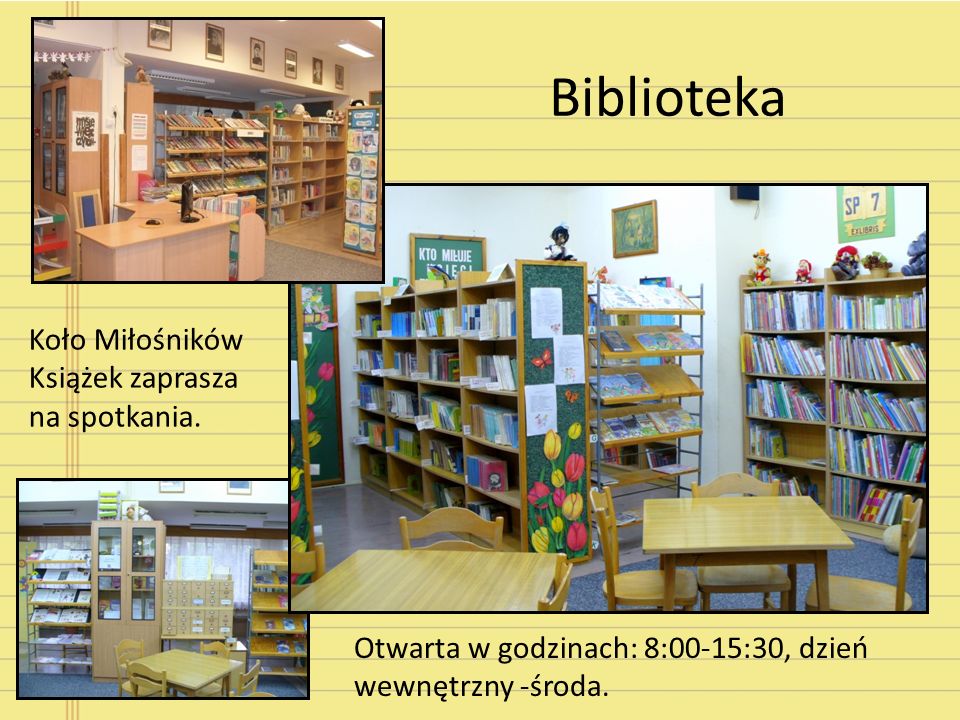 Biblioteka Koło Miłośników Książek zaprasza na spotkania.