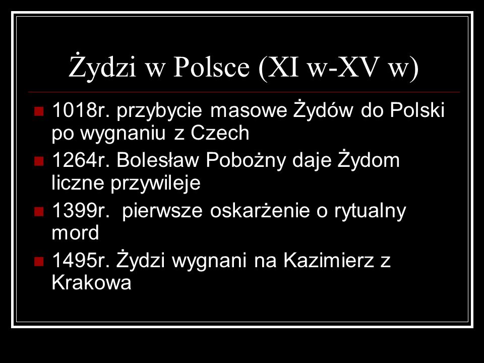 Żydzi w Polsce (XI w-XV w)