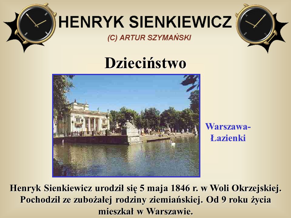 Dzieciństwo Warszawa- Łazienki