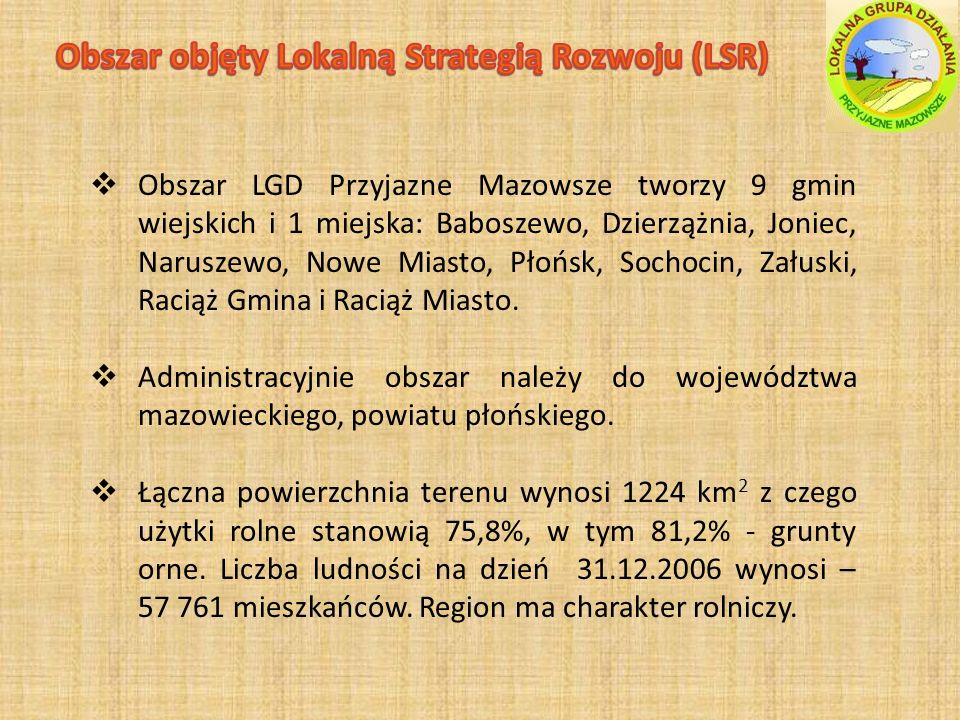 Lokalna Grupa Działania – Przyjazne Mazowsze Jest Jedną Z 35 Lokalnych ...