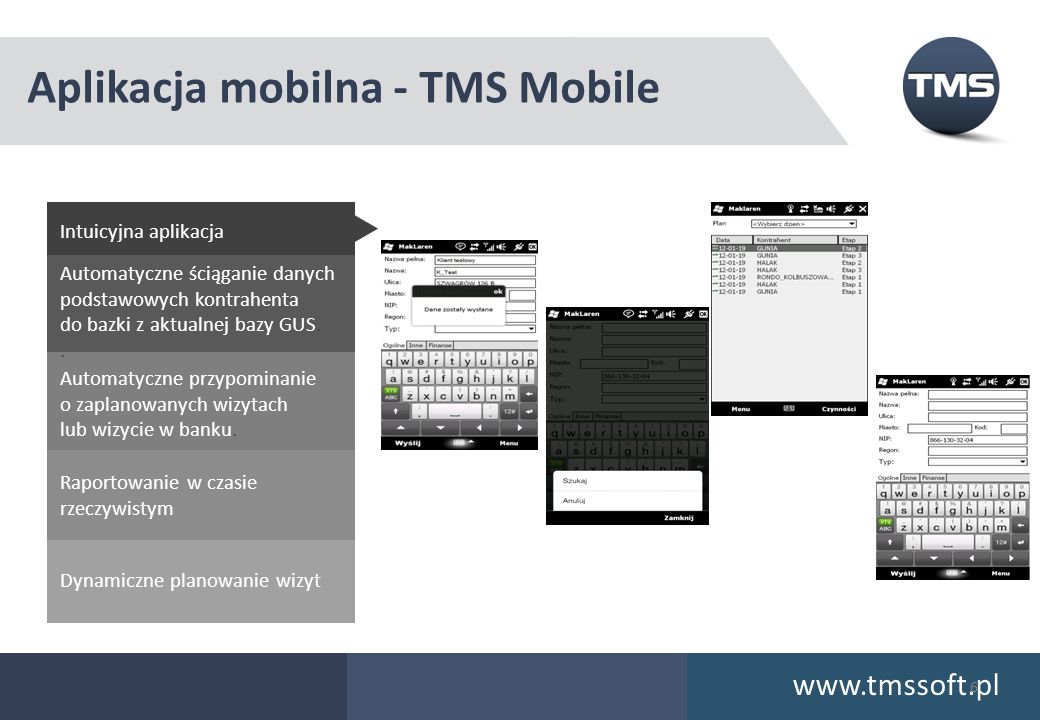 Aplikacja mobilna - TMS Mobile