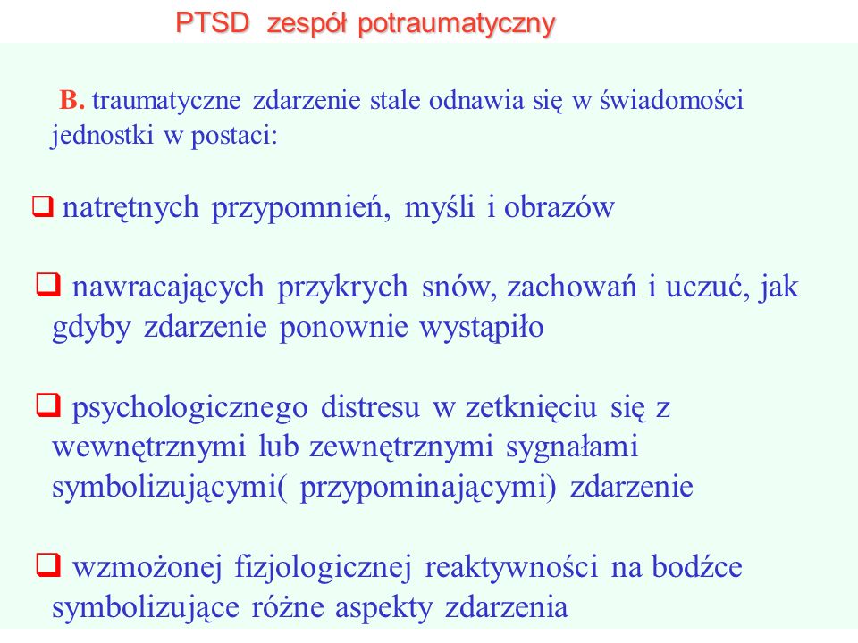 PTSD zespół potraumatyczny