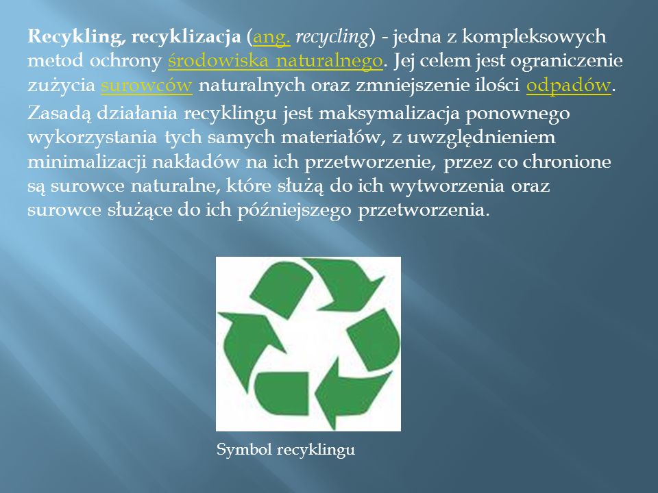 Recykling, recyklizacja (ang
