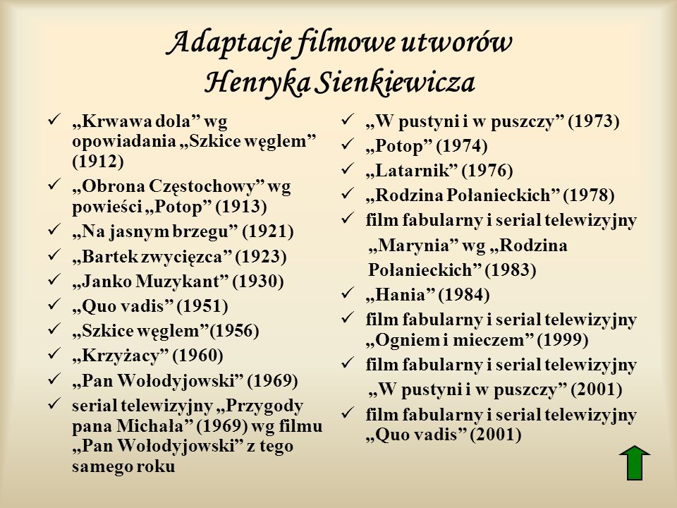 Adaptacje filmowe utworów Henryka Sienkiewicza