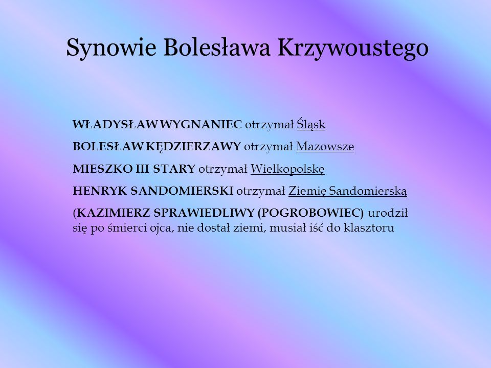 Synowie Bolesława Krzywoustego