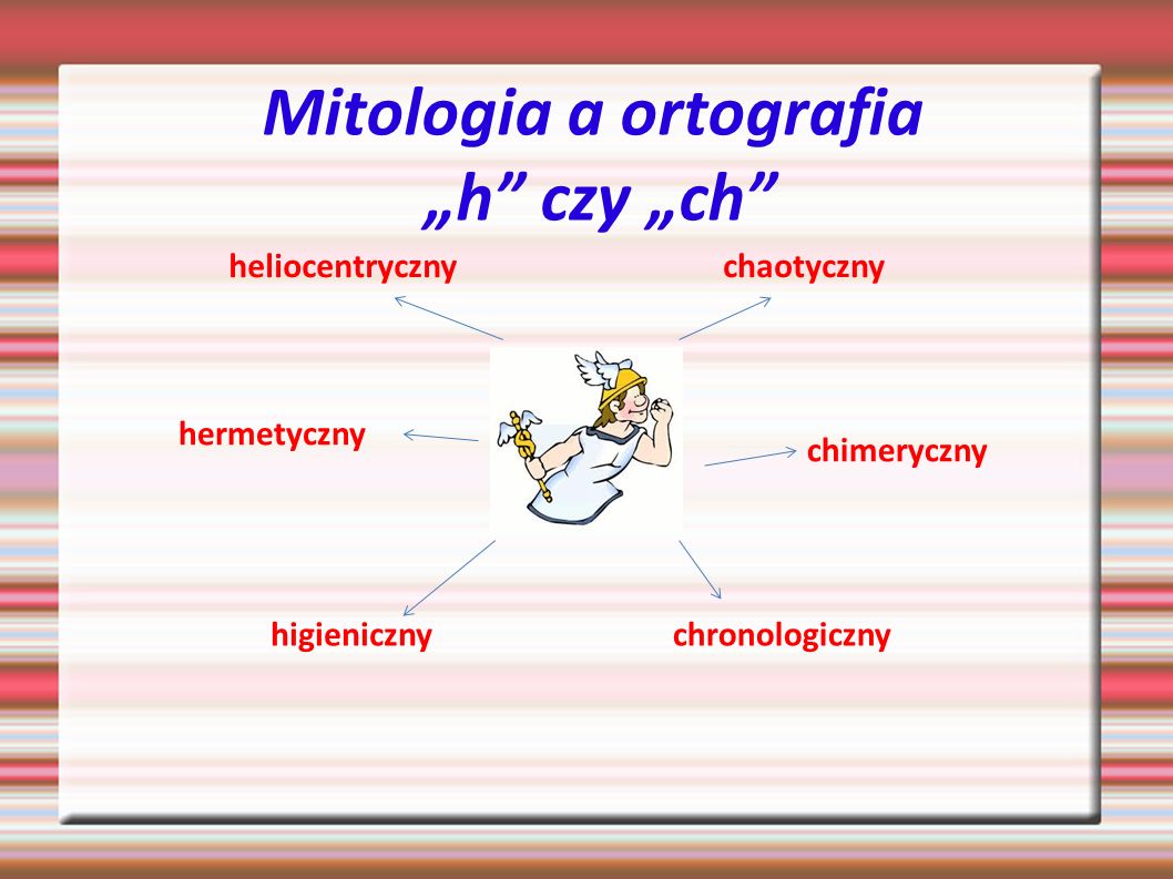 Mitologia a ortografia „h czy „ch