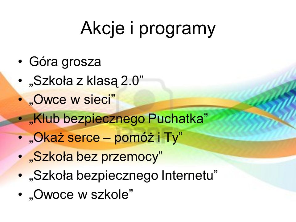 Akcje i programy Góra grosza „Szkoła z klasą 2.0 „Owce w sieci