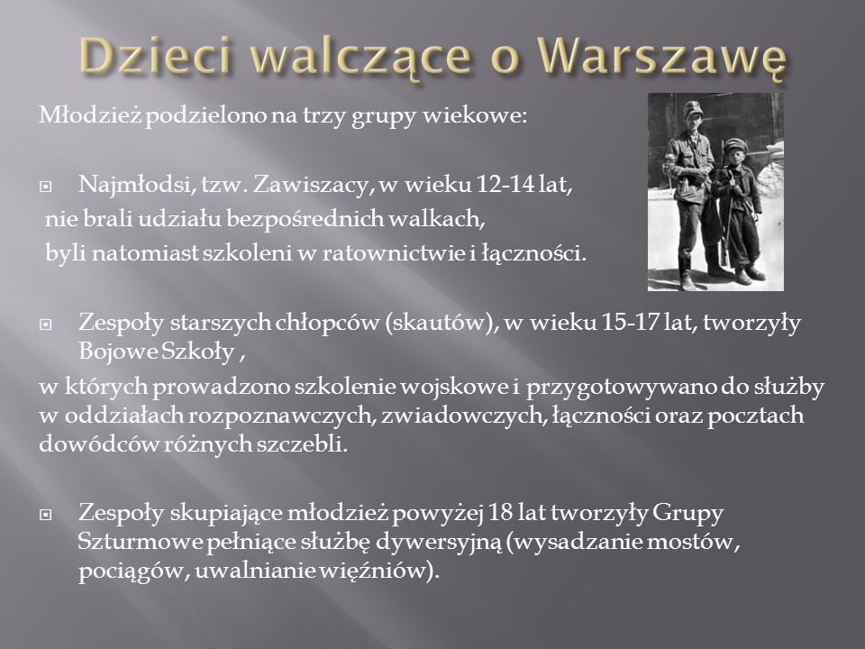 Dzieci walczące o Warszawę