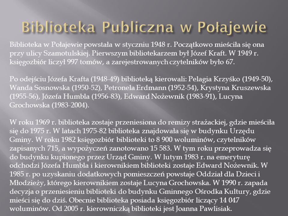 Biblioteka Publiczna w Połajewie