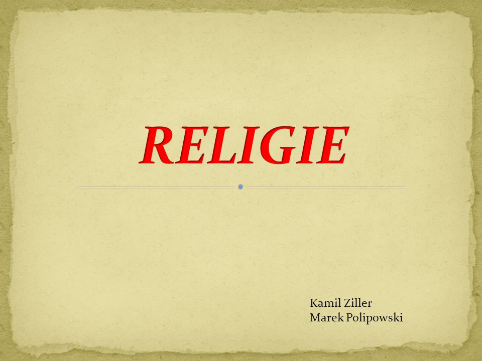 RELIGIE Kamil Ziller Marek Polipowski