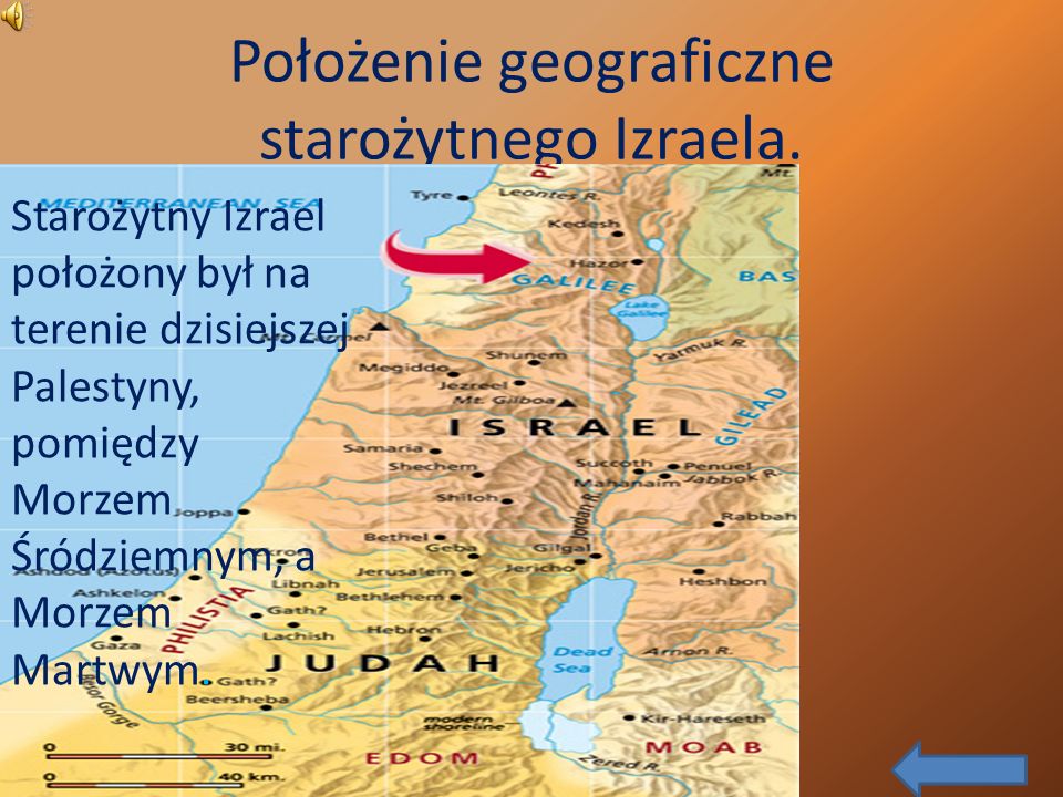 Położenie geograficzne starożytnego Izraela.