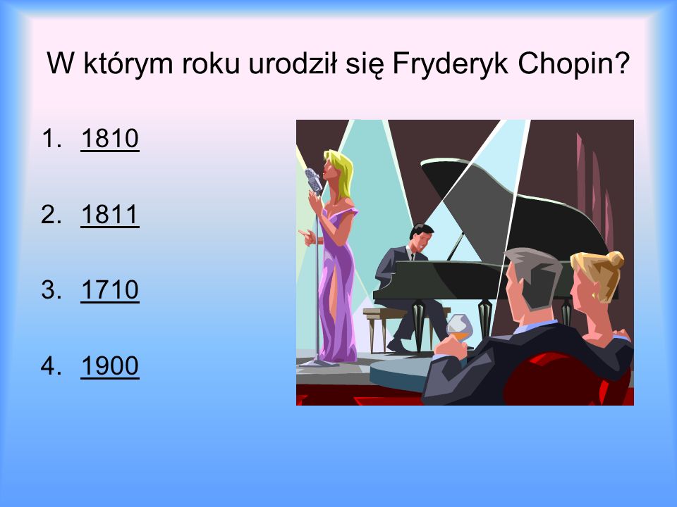 W którym roku urodził się Fryderyk Chopin