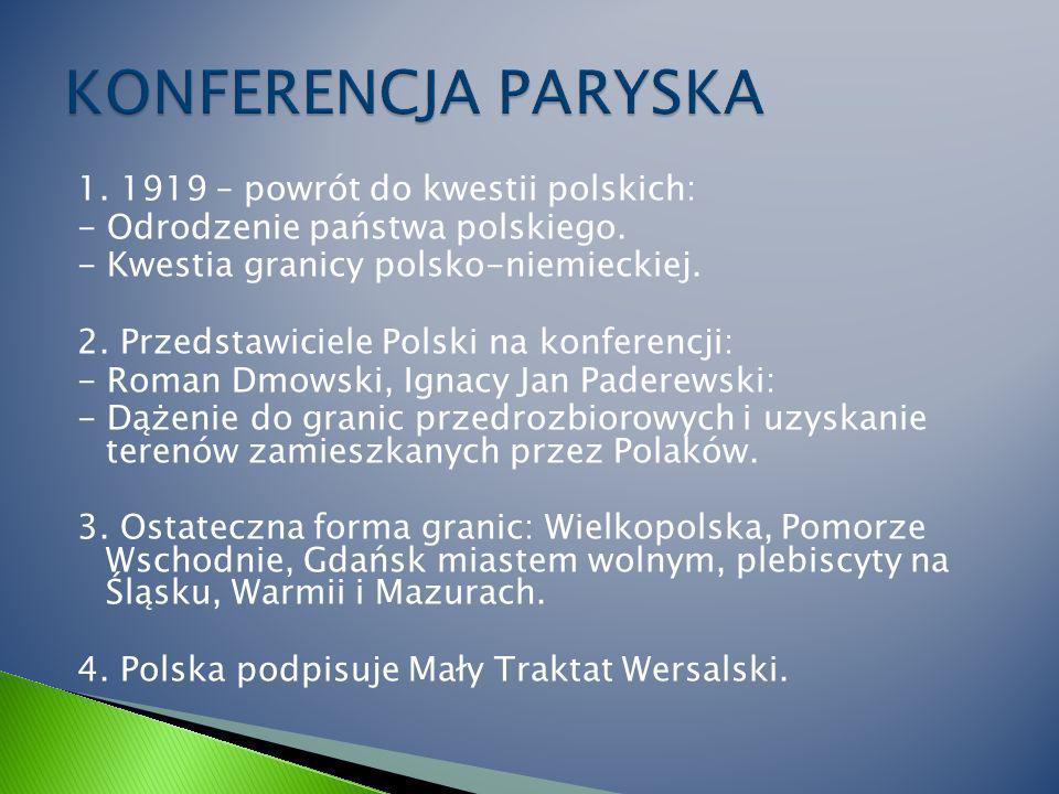 KONFERENCJA PARYSKA – powrót do kwestii polskich: