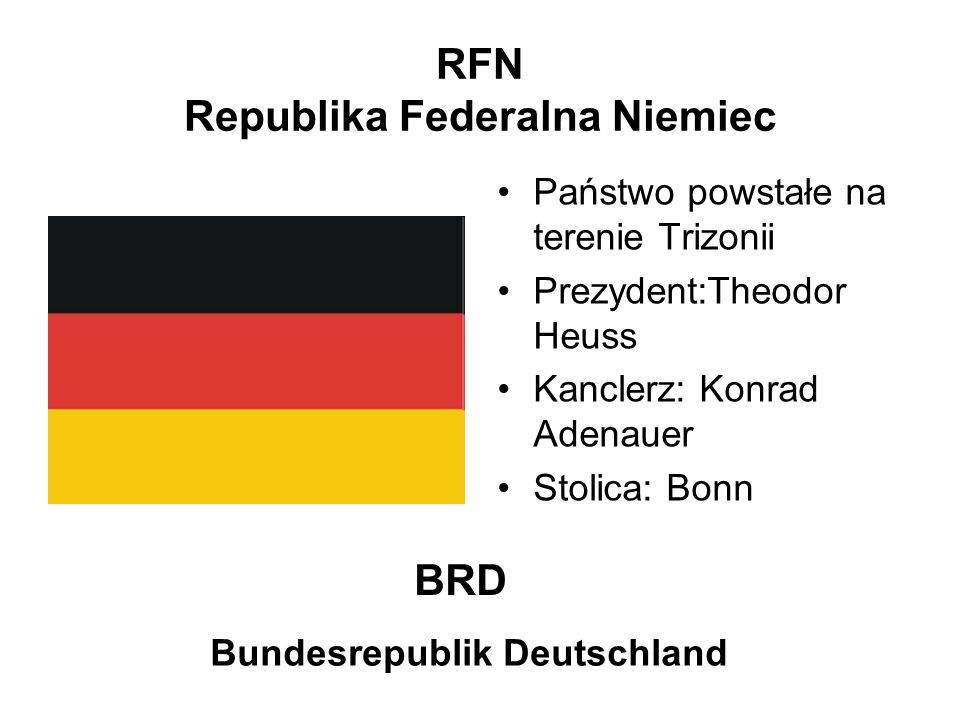 RFN Republika Federalna Niemiec