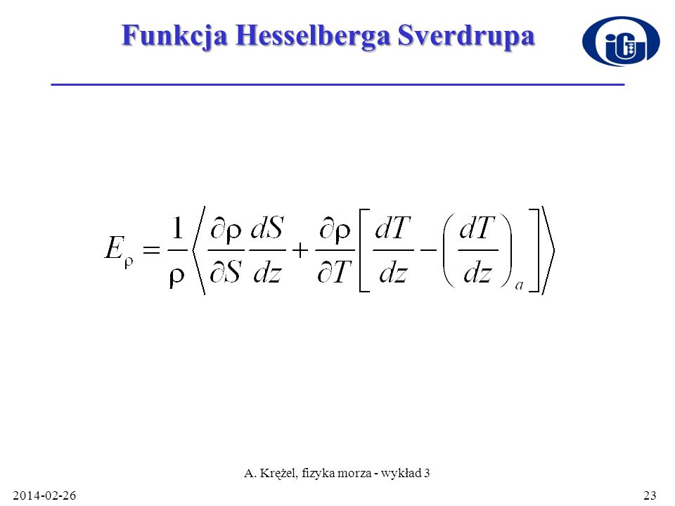 Funkcja Hesselberga Sverdrupa