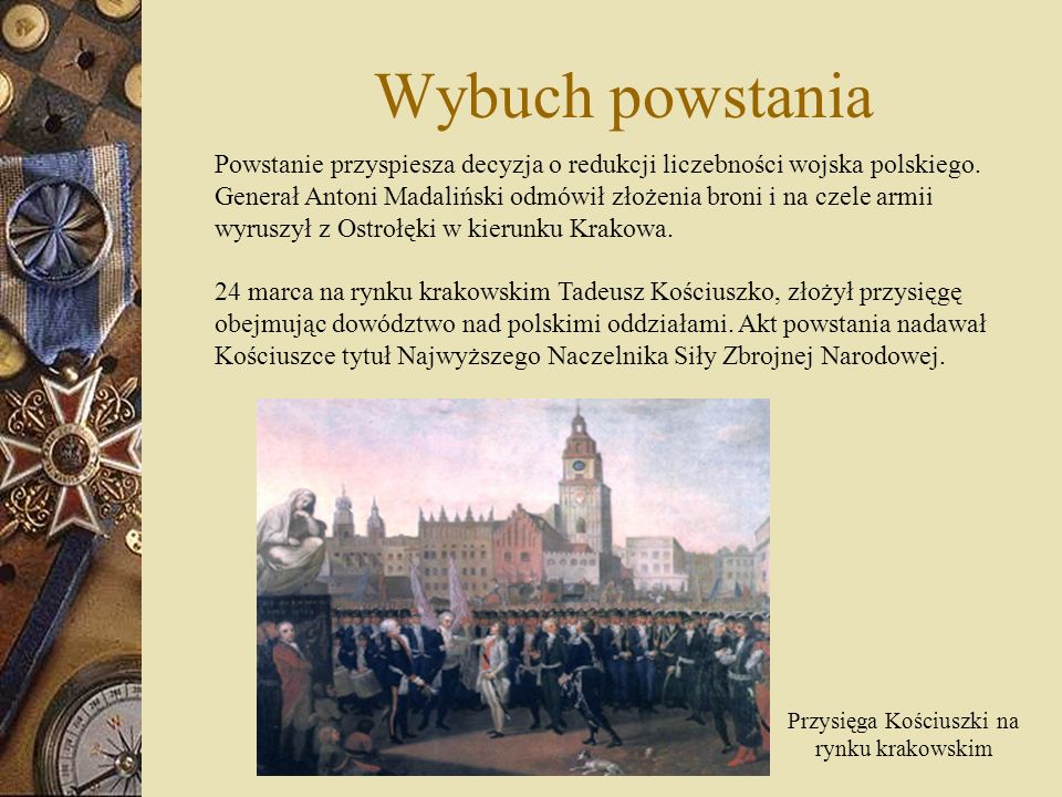 Przysięga Kościuszki na rynku krakowskim