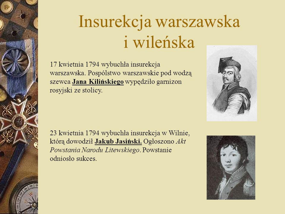 Insurekcja warszawska i wileńska