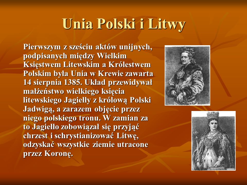 Unia Polski i Litwy