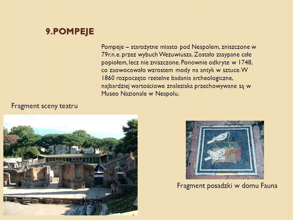 9.pompeje Fragment sceny teatru Fragment posadzki w domu Fauna