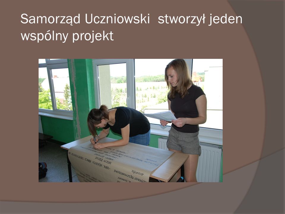 Samorząd Uczniowski stworzył jeden wspólny projekt