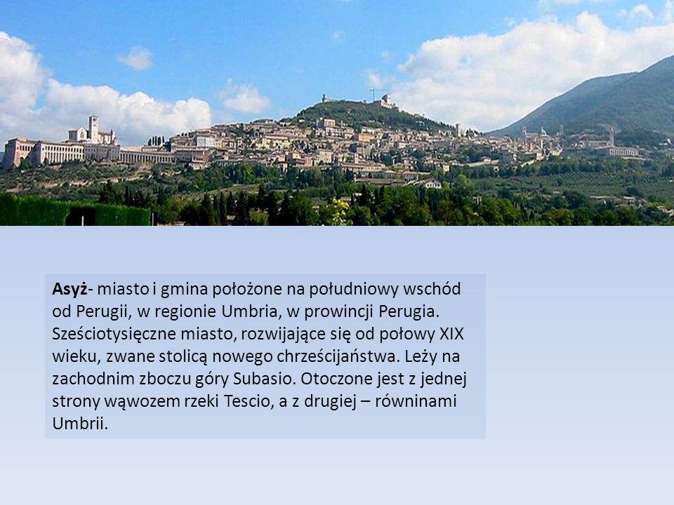 Asyż- miasto i gmina położone na południowy wschód od Perugii, w regionie Umbria, w prowincji Perugia.