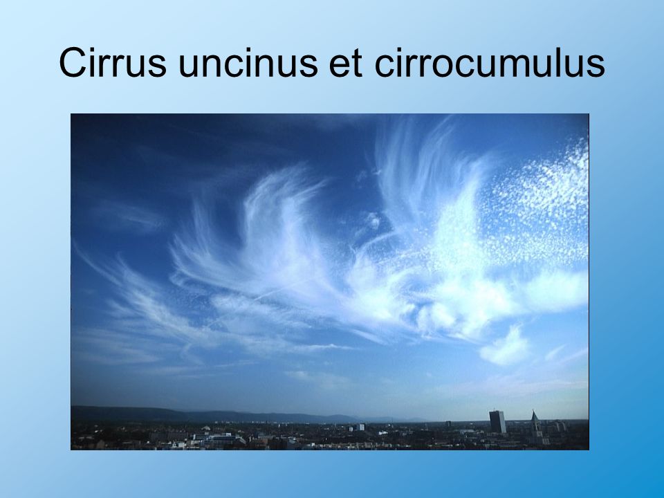 Cirrus uncinus et cirrocumulus