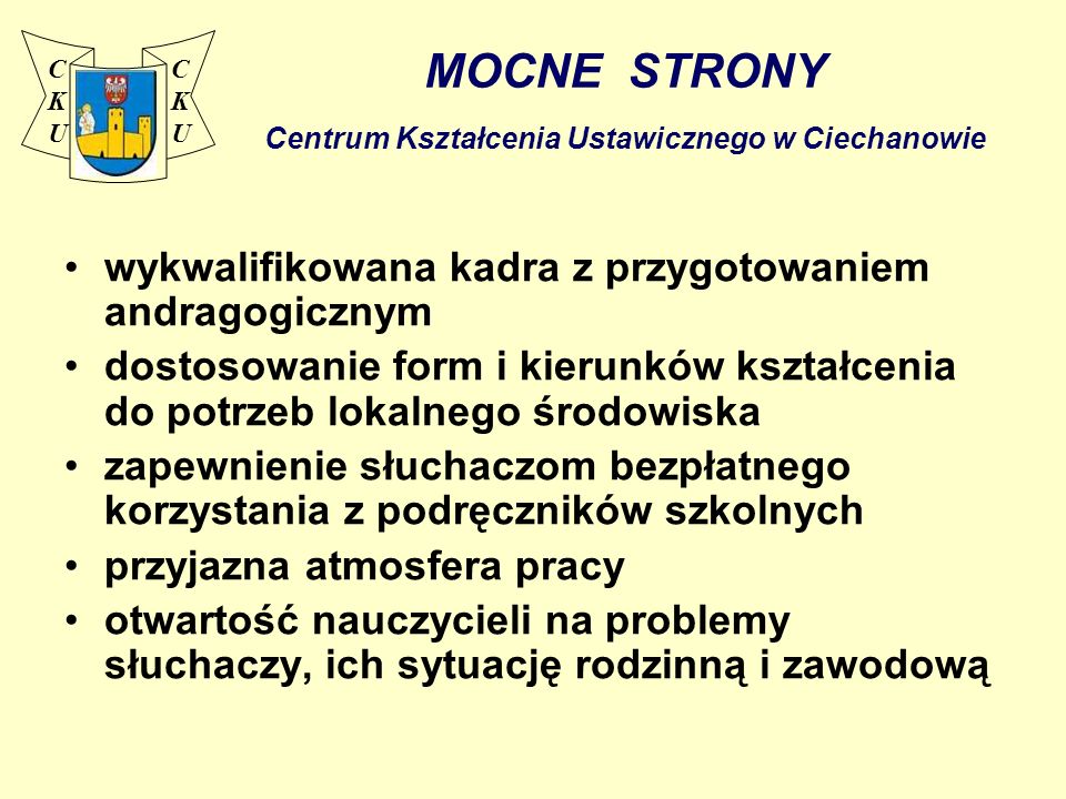 MOCNE STRONY Centrum Kształcenia Ustawicznego w Ciechanowie
