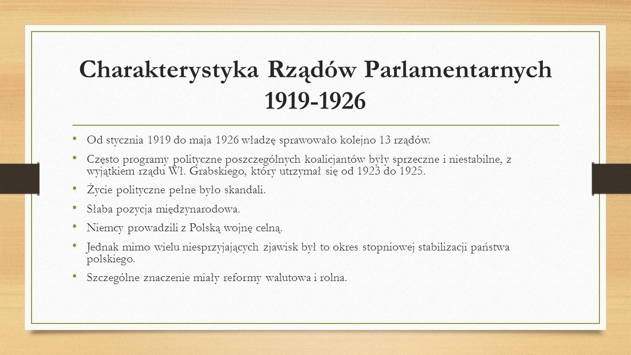 Charakterystyka Rządów Parlamentarnych