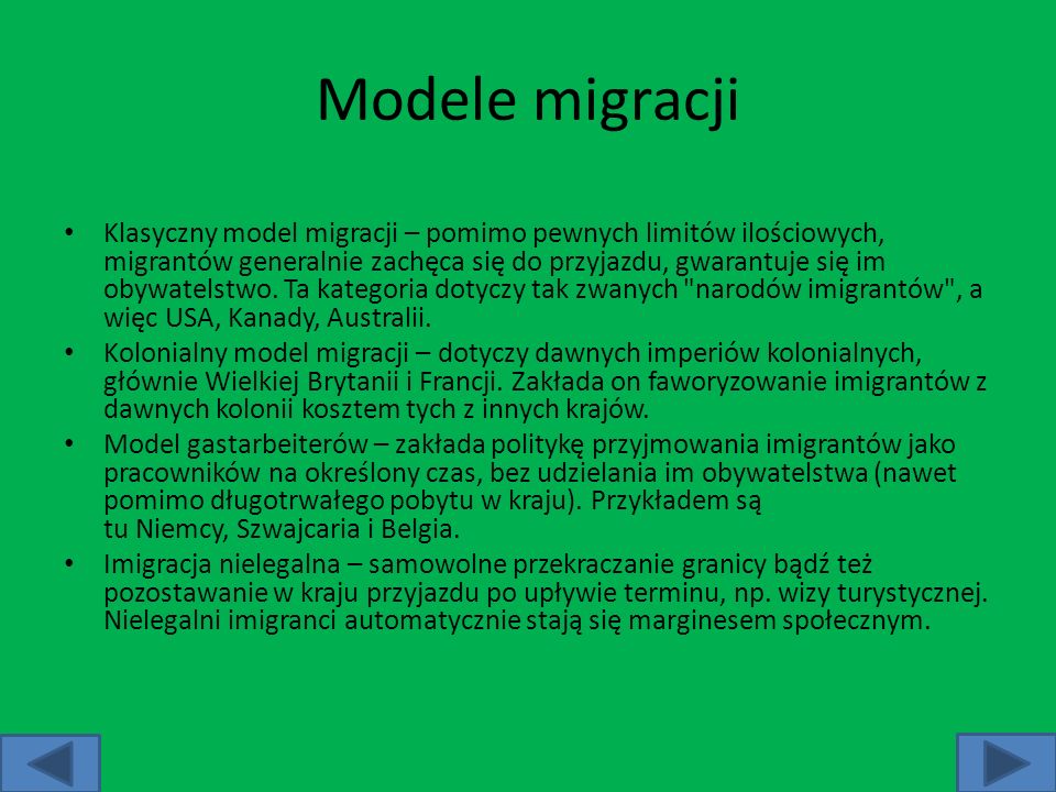 Modele migracji