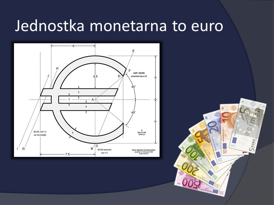 Jednostka monetarna to euro
