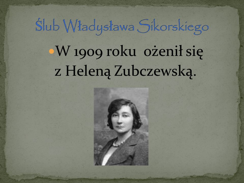 Ślub Władysława Sikorskiego