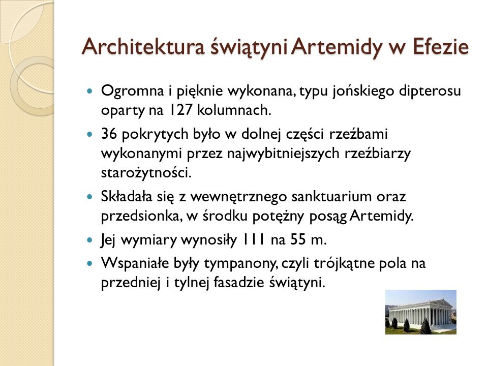 Architektura świątyni Artemidy w Efezie