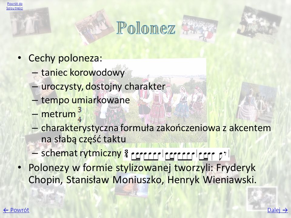 Polonez Cechy poloneza: