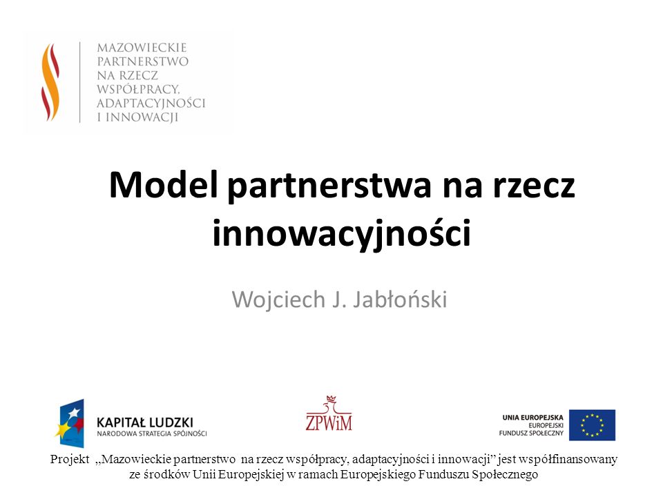 Model partnerstwa na rzecz innowacyjności