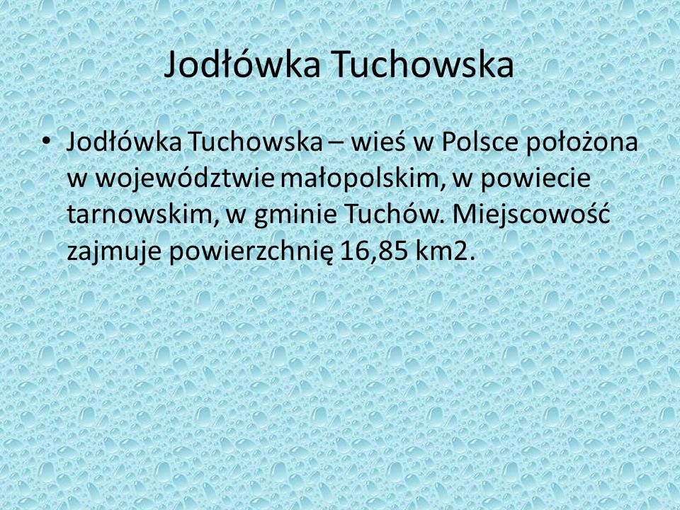 Jodłówka Tuchowska
