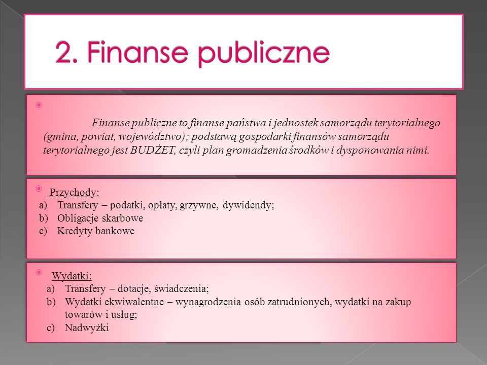 2. Finanse publiczne