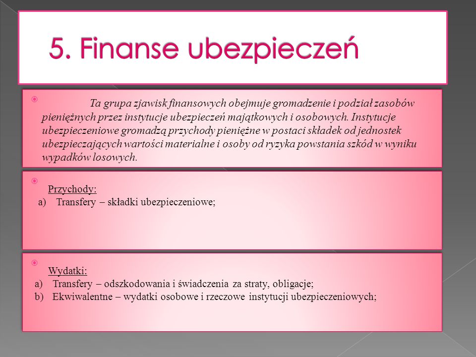 5. Finanse ubezpieczeń