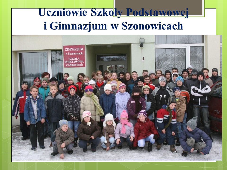 Uczniowie Szkoły Podstawowej i Gimnazjum w Szonowicach