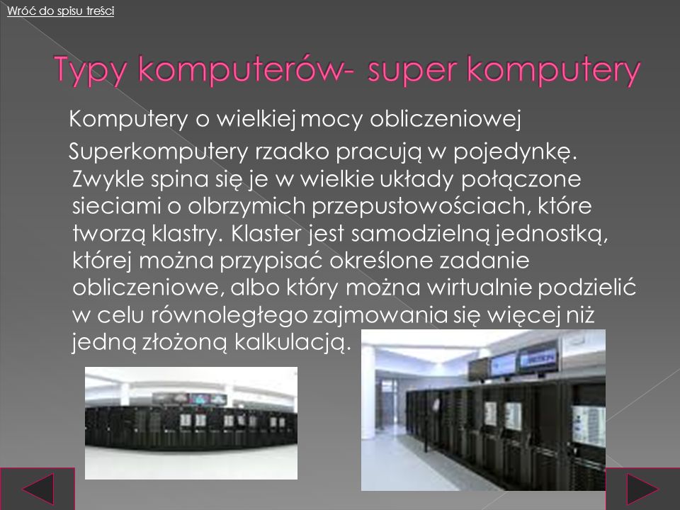 Typy komputerów- super komputery