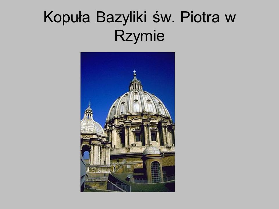 Kopuła Bazyliki św. Piotra w Rzymie