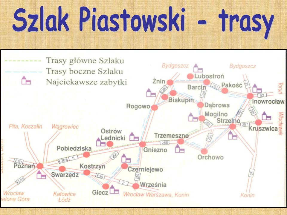 Szlak Piastowski - trasy