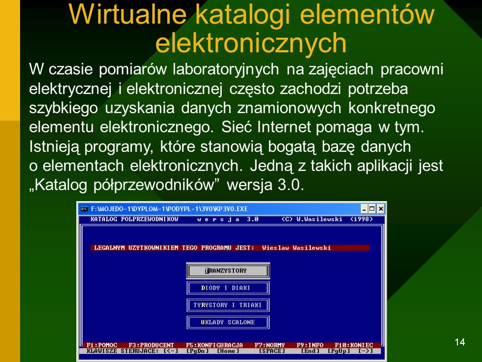 Wirtualne katalogi elementów elektronicznych