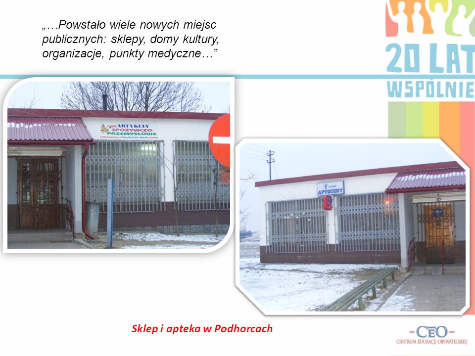 Sklep i apteka w Podhorcach