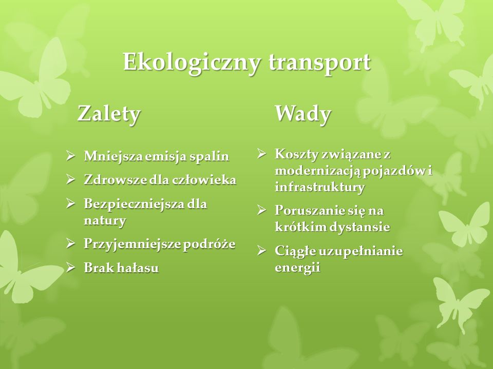 Ekologiczny transport