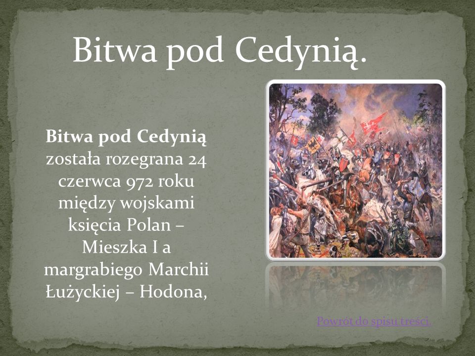 Bitwa pod Cedynią.