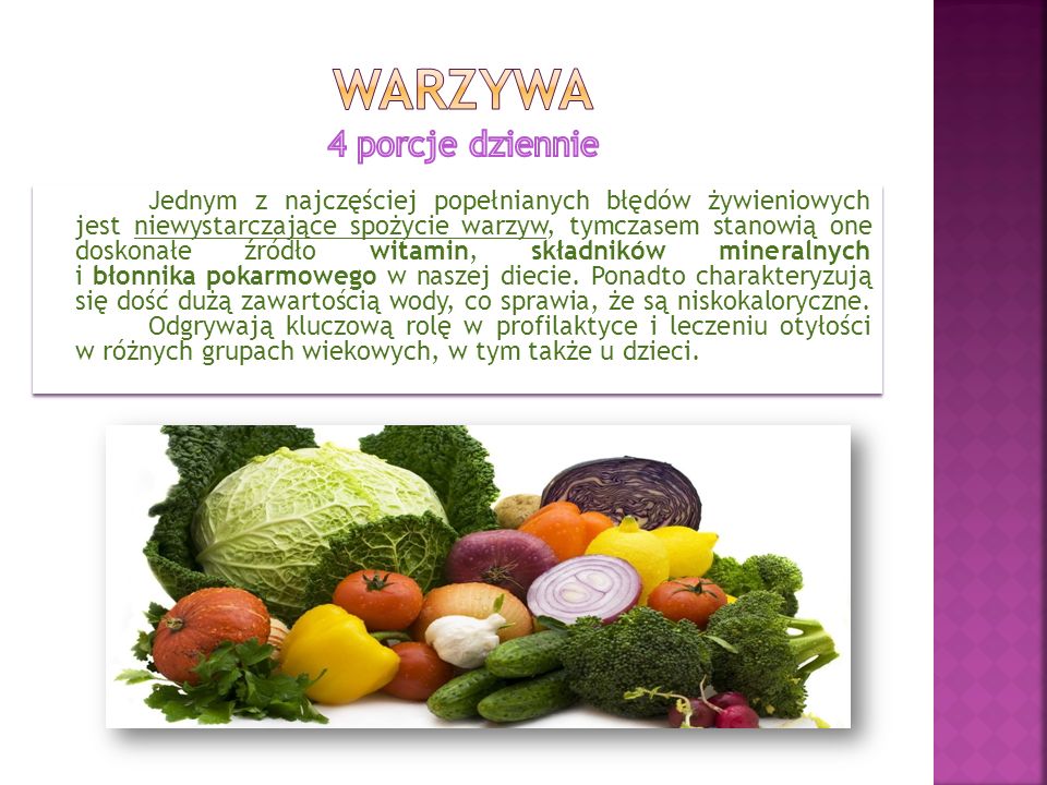 warzywa 4 porcje dziennie