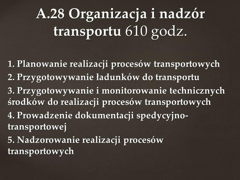 A.28 Organizacja i nadzór transportu 610 godz.