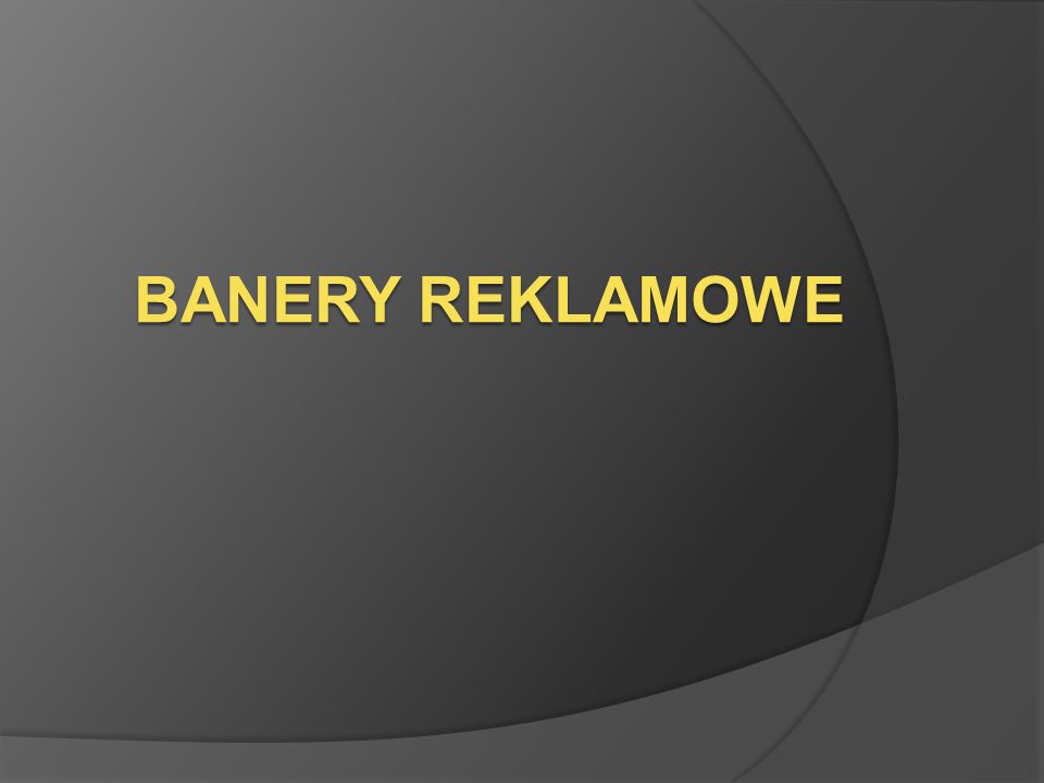 BANERY REKLAMOWE