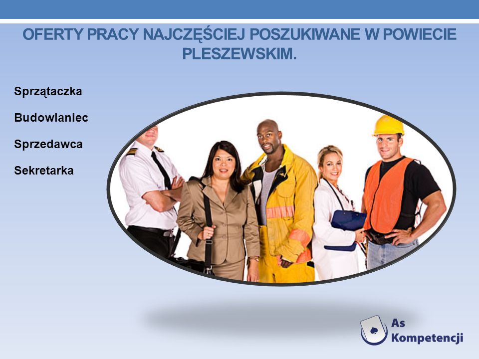Oferty pracy najczęściej poszukiwane w Powiecie Pleszewskim.