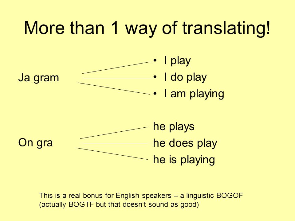 More than 1 way of translating!